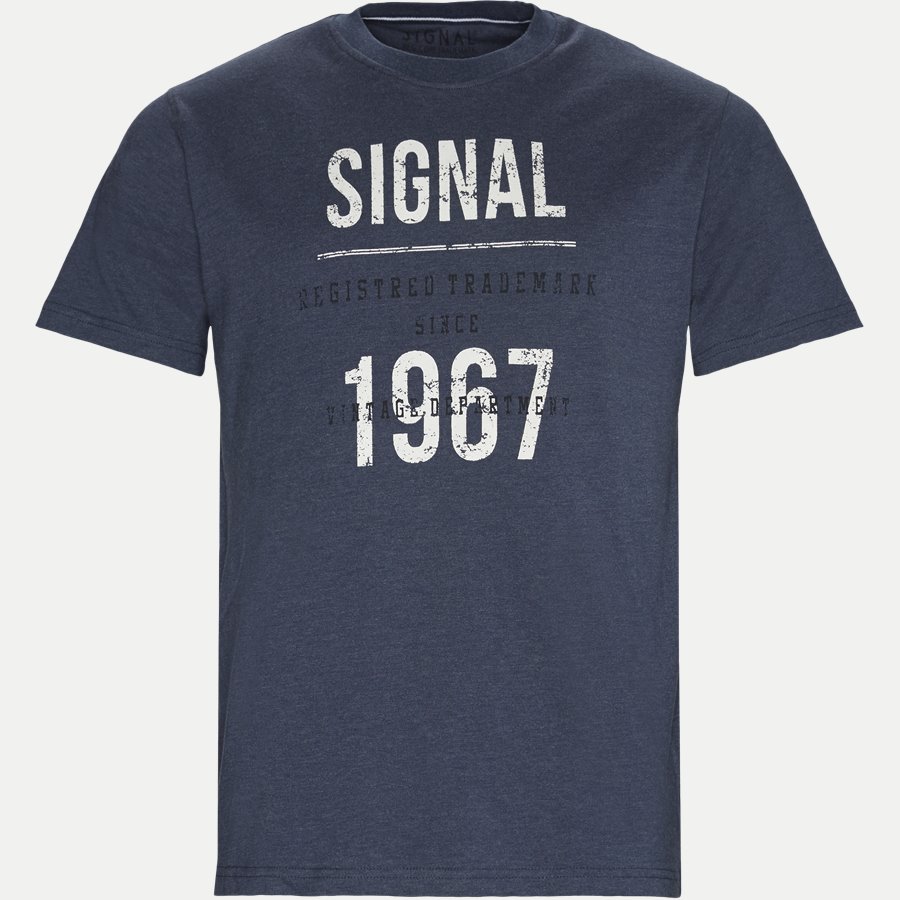 SHANE - Logo T-shirt - T-shirts - Regular - DENIM MELANGE - 1